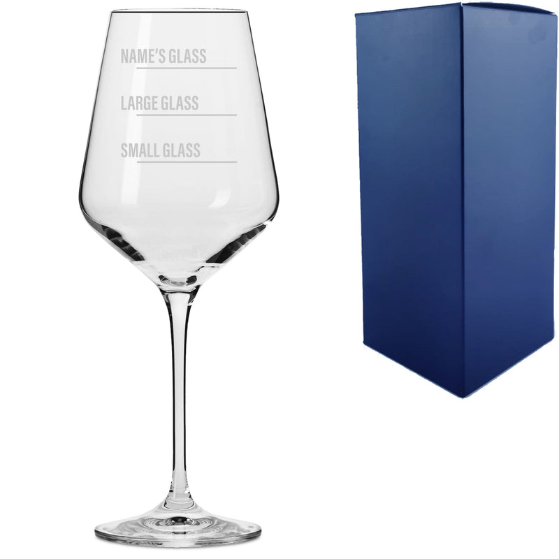 Engraved Personalized Wine Glasses - Custom Name or Message, Multiple Styles