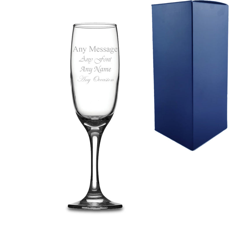 Engraved Imperial Champagne 7.5oz Flute