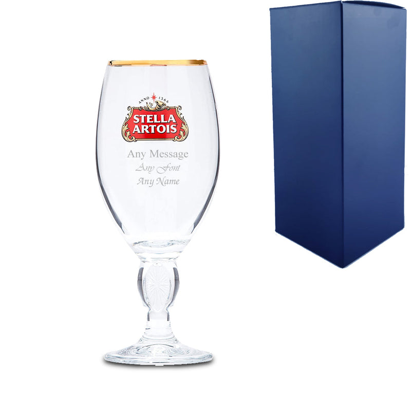 Personalised Stella Half Pint Glass 10oz – Engraved & Gift Boxed