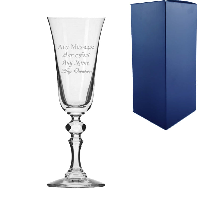 Engraved 150ml Jasmine Champagne Flute With Gift Box