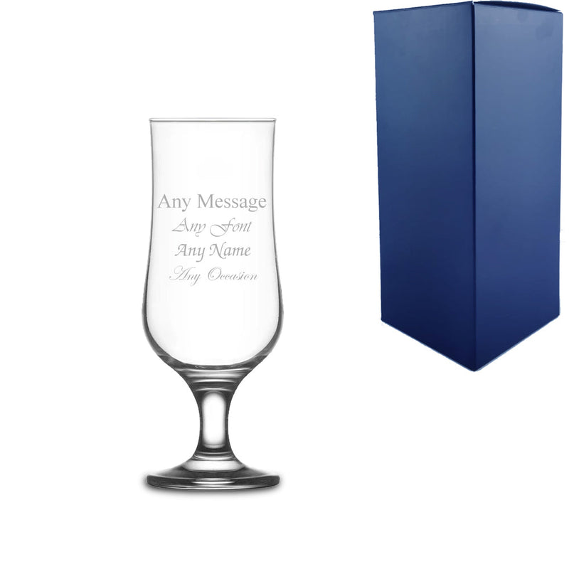 Personalised 385ml Nevakar Stemmed Beer Glass - Engraved With Gift Box