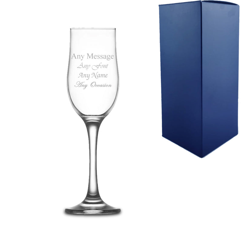Personalised Engraved Champagne Glasses With Gift Box
