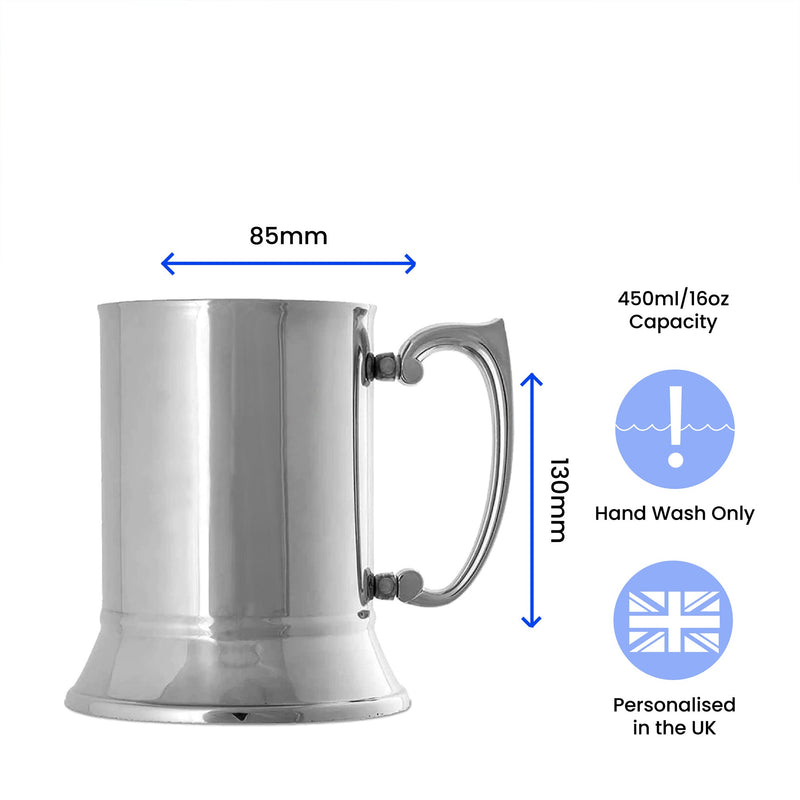 Engraved Commemorative Coronation of the King Stainless Steel Tankard