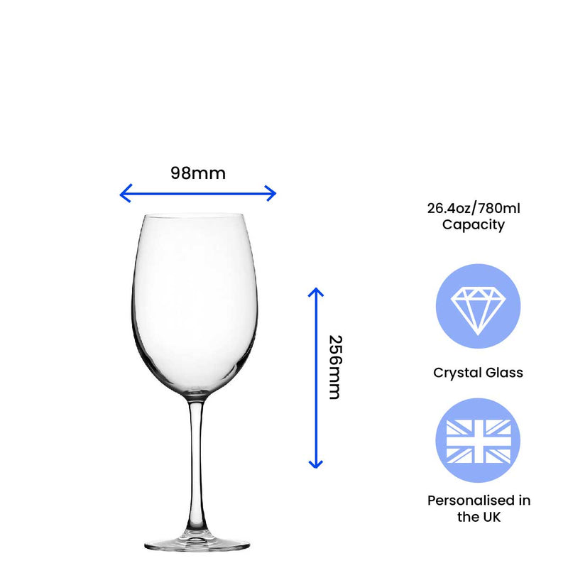 Engraved Wine Glass with Personalized Message Elegant Gift Presentation Keepsake