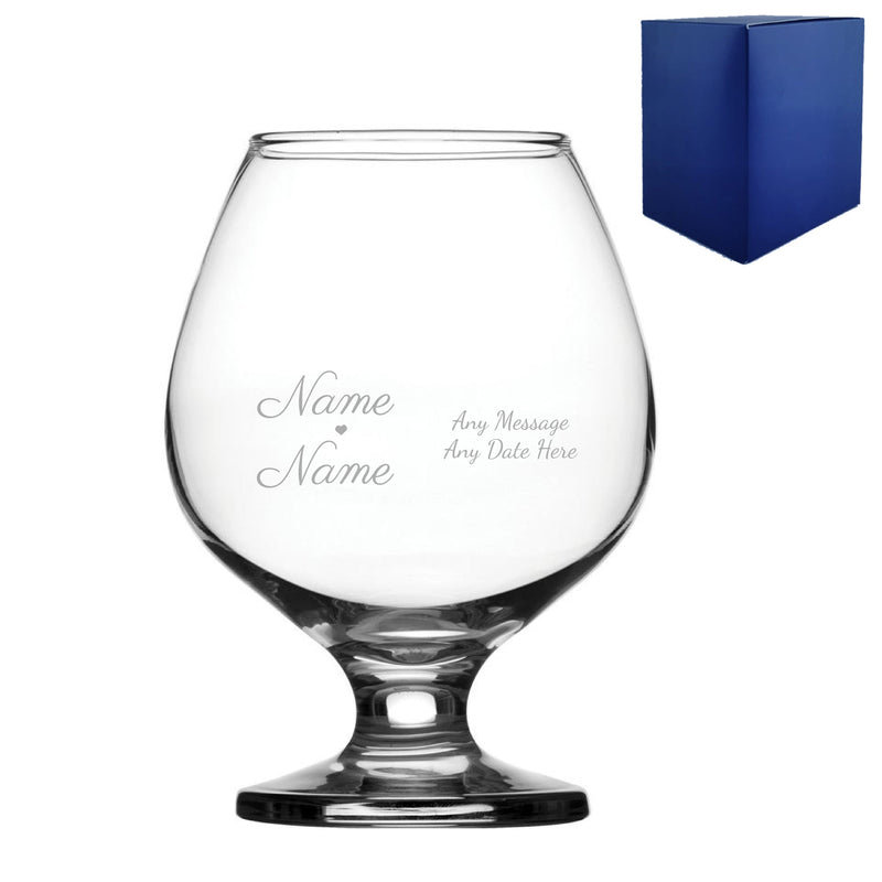 Engraved Wedding Bistro Brandy, Gift Boxed
