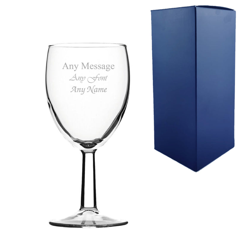 Engraved Personalized Wine Glasses - Custom Name or Message, Multiple Styles