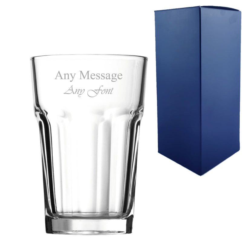 Engraved Cocktail, Margarita, Hiball & Iced Tea Glasses with Gift Box Set