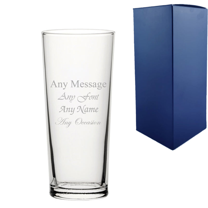 Engraved Senator Beer Glass 10oz/295ml, Any Message