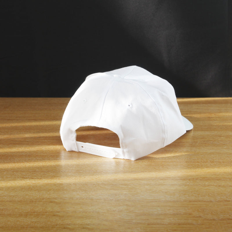 Printed White Baseball Cap, Any Message, Any Colour, Adjustable Size