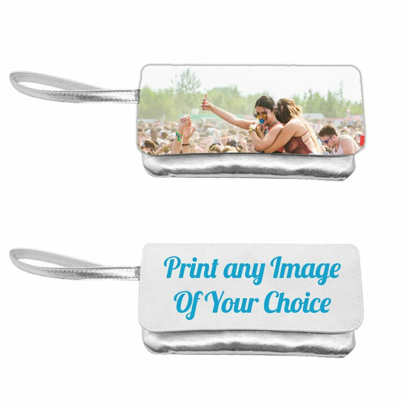 Personalised Printed Silver Cosmetic Bag