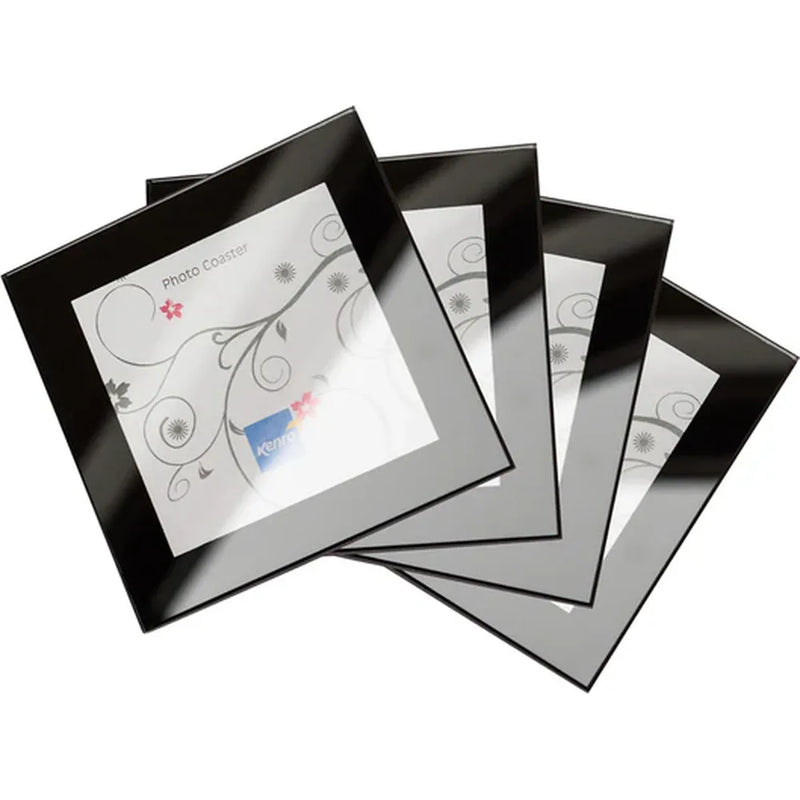 Kenro Acrylic Photo Coasters with Holder - Set of 4