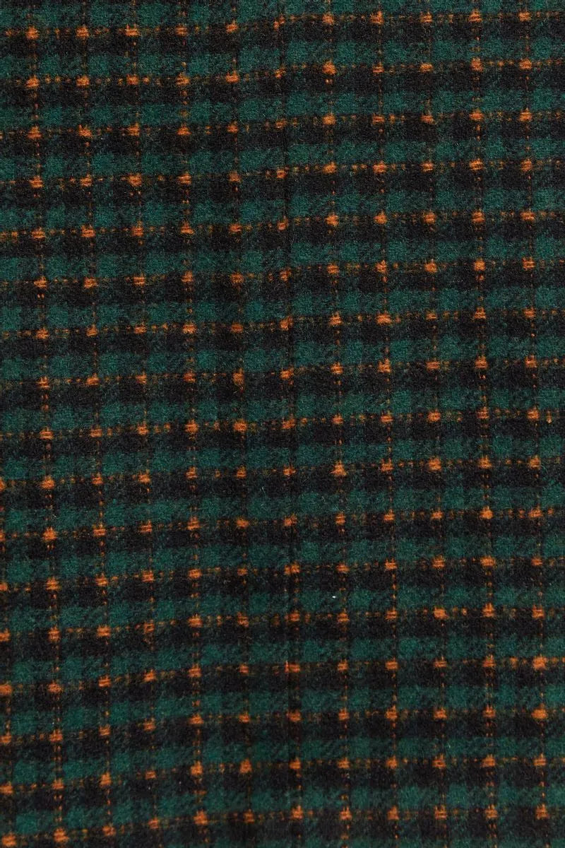 Louche Aubin Cottage Check A Line Mini Skirt Green