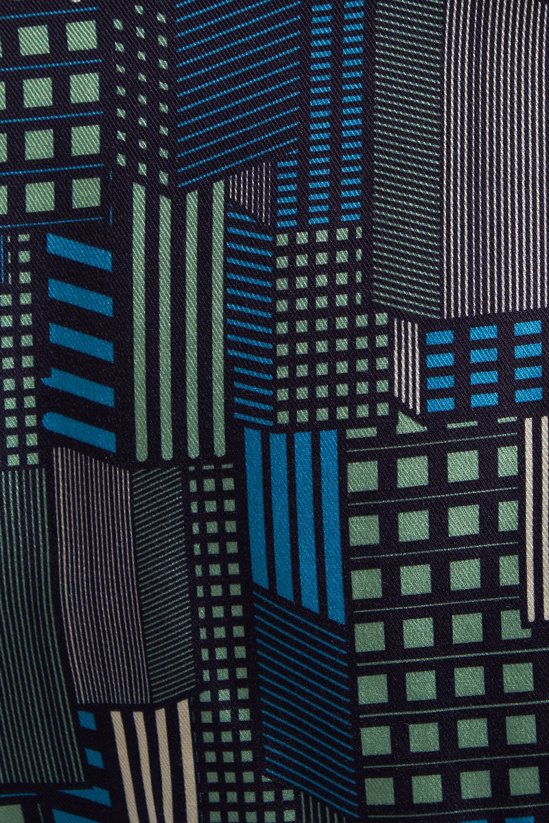 Ygritte Geo City Print Long Sleeve Midi Dress