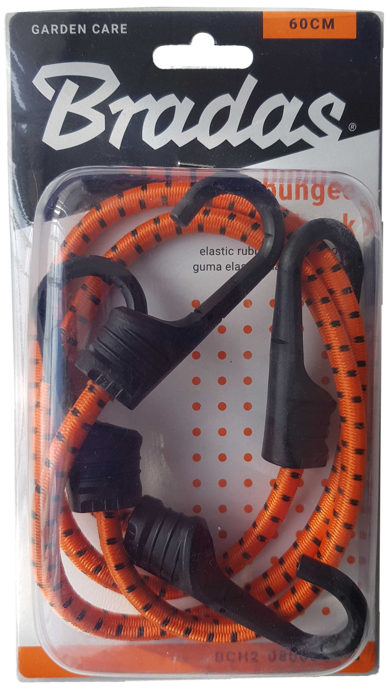 Bungee Cord 60cm with PVC-Coated Metal Hooks