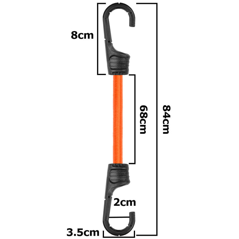 Bungee Cord 80cm with PVC-Coated Metal Hooks