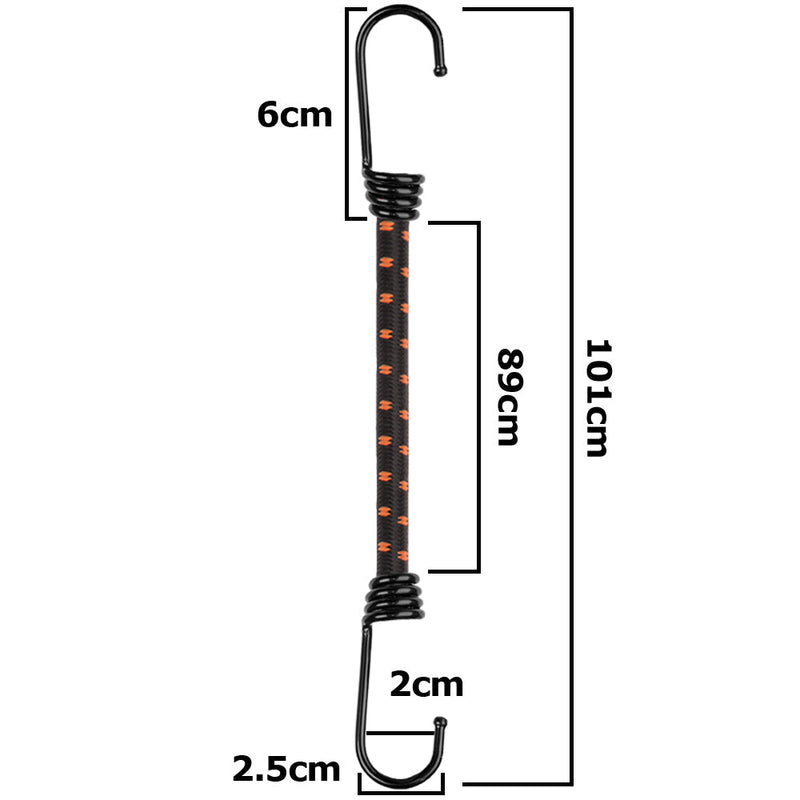 Bungee Cord with Metal Hooks 100cm