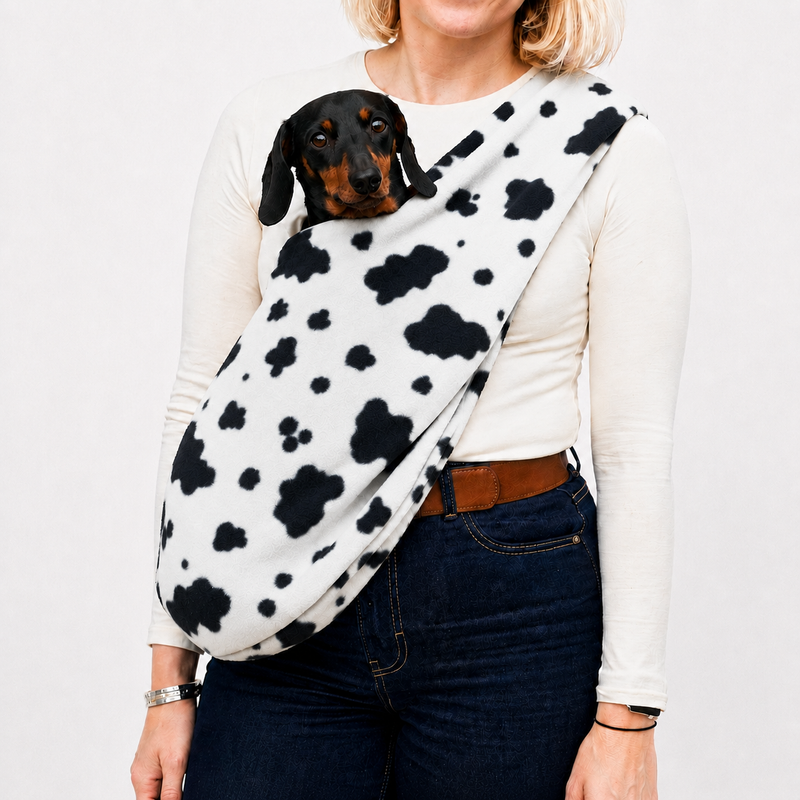 Patterned Fleece Dog Sling