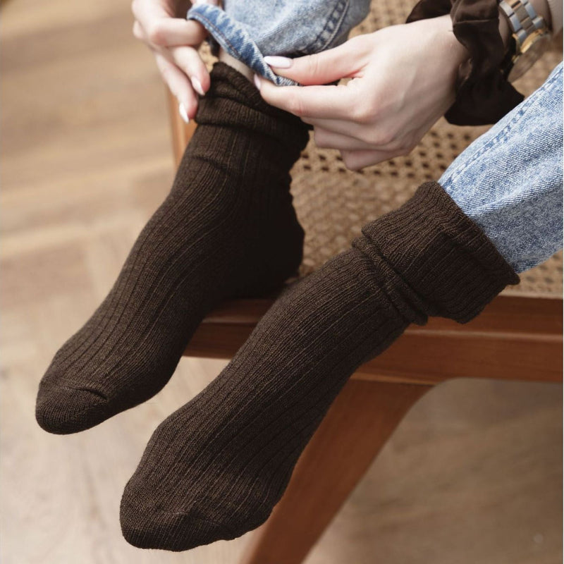 1 Pack Ladies Alpaca Wool Warm Boot Socks for Winter