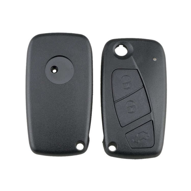 For FIAT Car Keys Replacement 3 Buttons Car Key Case with Side Battery Holder, Blue, Black