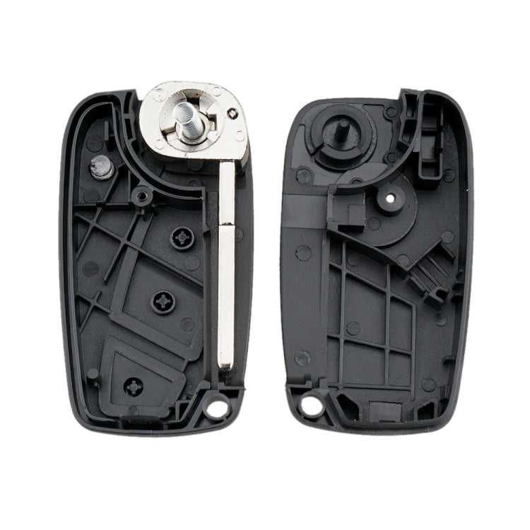 For FIAT Car Keys Replacement 3 Buttons Car Key Case with Side Battery Holder, Blue, Black