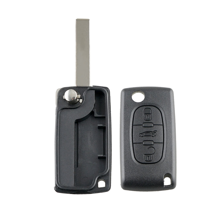 For PEUGEOT Car Keys Replacement 3 Buttons Car Key Case with Grooved, without Holder, For PEUGEOT