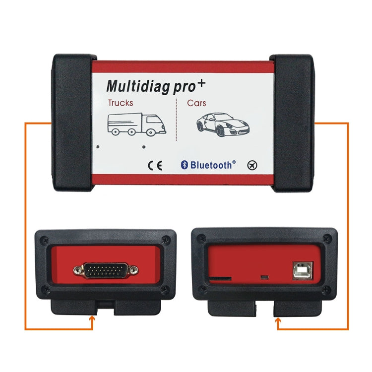 Multidiag Pro+ OBD2 CDP TCS CDP Bluetooth OBD2 Scan for Cars/Trucks OBDII Auto Diagnostic Scanner, Multidiag Pro+