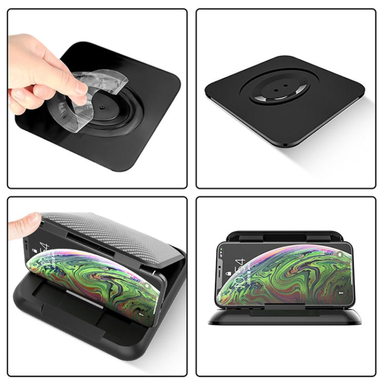 Car Carbon Fiber Texture Silicon Mobile Phone Holder for 3.5-6.8 inches Cellphone, Phone Holder for 3.5-6.8 inches Cellphone