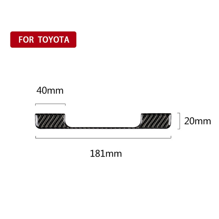 Car Carbon Fiber Storage Box Frame Decorative Sticker for Toyota Eighth Generation Camry 2018-2019, Storage Box Frame