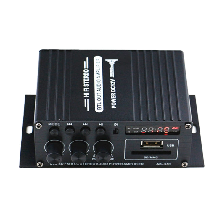 AK370 12V Household / Car Bluetooth HIFI Amplifier Audio with Remote Control , AK370