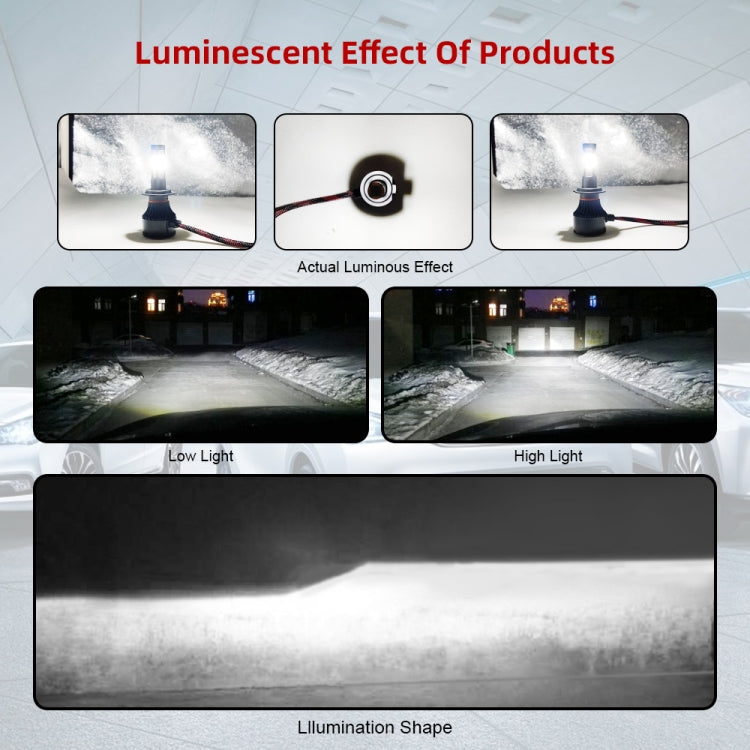 2 PCS S2 H13 / 9008 DC9-36V / 25W / 6000K / 2500LM IP68 Car LED Headlight Lamps, H13 / 9008