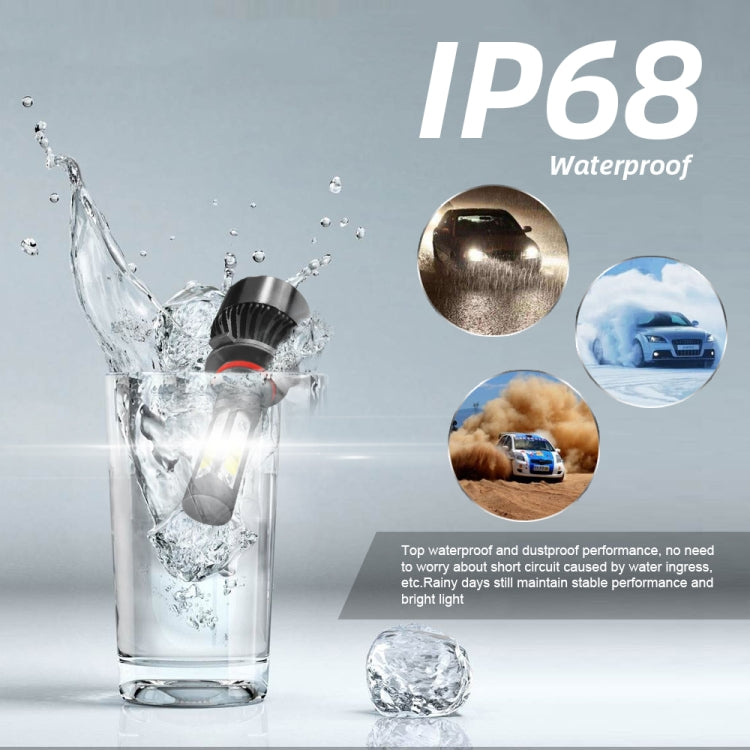 2 PCS S2 9005 / HB3 / H10 DC9-36V / 25W / 6000K / 2500LM IP68 Car LED Headlight Lamps, 9005 / HB3 / H10