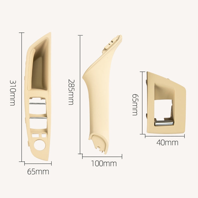Car Imported Version Inside Doors Handle Pull Trim Cover 5141 7225 873 for BMW F10 F18, Left Driving, Imported Version (Wine Red), Imported Version (Dark Coffee), Imported Version (Beige White), Imported Version (Grey), Imported Version (Beige)