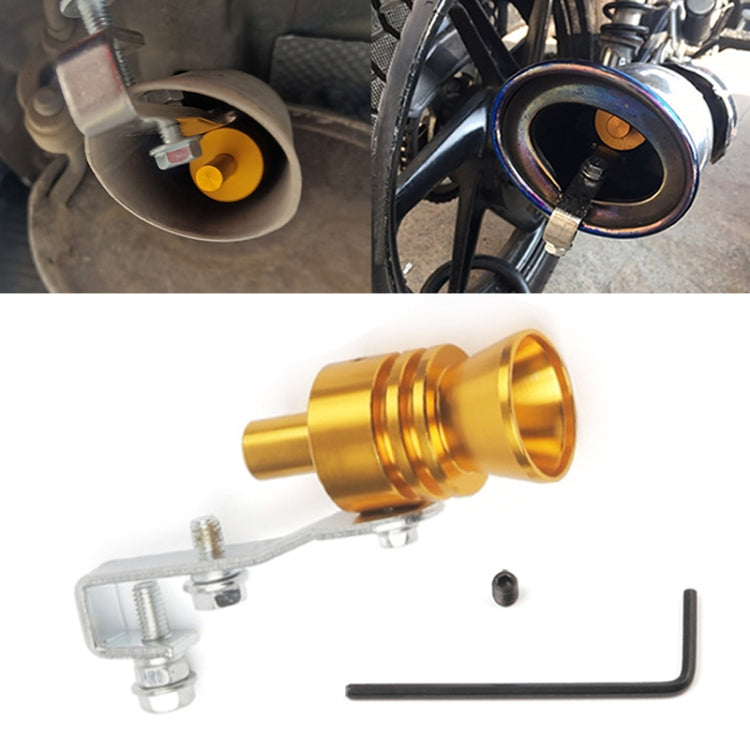 Universal Aluminum Turbo Sound Exhaust Muffler Pipe Whistle Car / Motorcycle Simulator Whistler, Size: L, Outside Diameter: 30mm, Size: L (Gold), Size: L (Blue), Size: L (Red), Size: L (Silver), Size: L (Black)