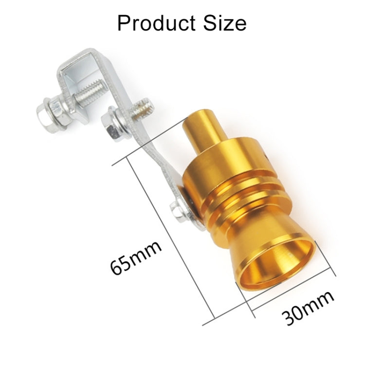 Universal Aluminum Turbo Sound Exhaust Muffler Pipe Whistle Car / Motorcycle Simulator Whistler, Size: L, Outside Diameter: 30mm, Size: L (Gold), Size: L (Blue), Size: L (Red), Size: L (Silver), Size: L (Black)