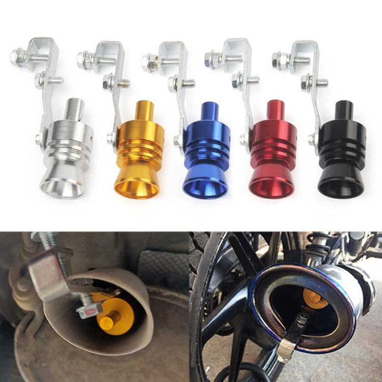 Universal Aluminum Turbo Sound Exhaust Muffler Pipe Whistle Car / Motorcycle Simulator Whistler, Size: L, Outside Diameter: 30mm, Size: L (Gold), Size: L (Blue), Size: L (Red), Size: L (Silver), Size: L (Black)