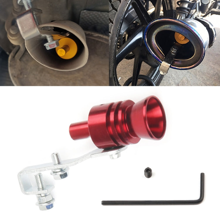 Universal Aluminum Turbo Sound Exhaust Muffler Pipe Whistle Car / Motorcycle Simulator Whistler, Size: L, Outside Diameter: 30mm, Size: L (Gold), Size: L (Blue), Size: L (Red), Size: L (Silver), Size: L (Black)