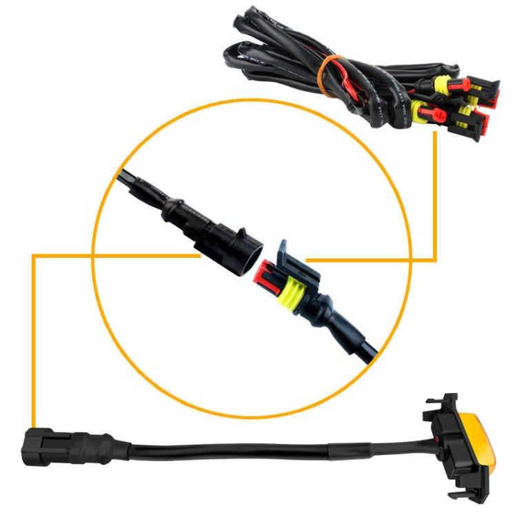 For Toyota Tacoma TRD 2016-2019 3 in 1 Car LED Front Grille Warning Lights, Daytime Running Lights & Wide Lights, 3 in 1