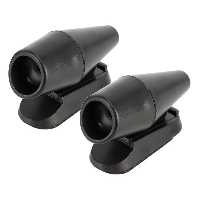 Pair Car ABS Deer Alert Sound Alarm Ultrasonic Wind Power Animal Repeller, Wind Power Animal Repeller (Black Silver), Wind Power Animal Repeller (Black)