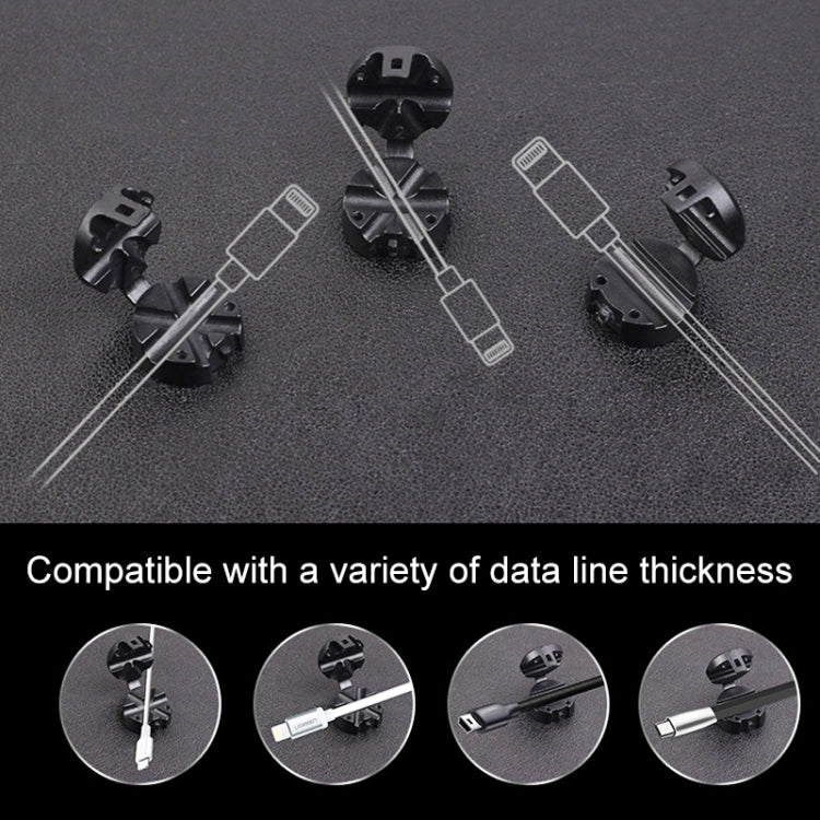 Car Carbon Fiber Magnetic Clamp Cable Storage Box Creative Desktop Hub Organizer, Desktop Hub Organizer