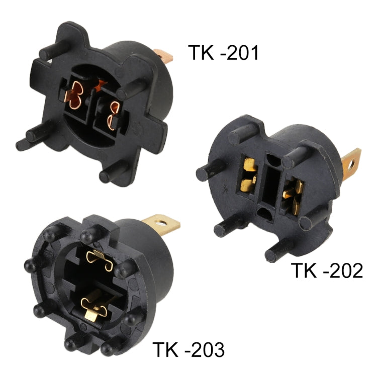 TK-203 1 Pair H7 Halogen Headlight Holder for Mazda 3 5 323 / Kawasaki ER6-F 2002-2005, For Mazda 3 5 323