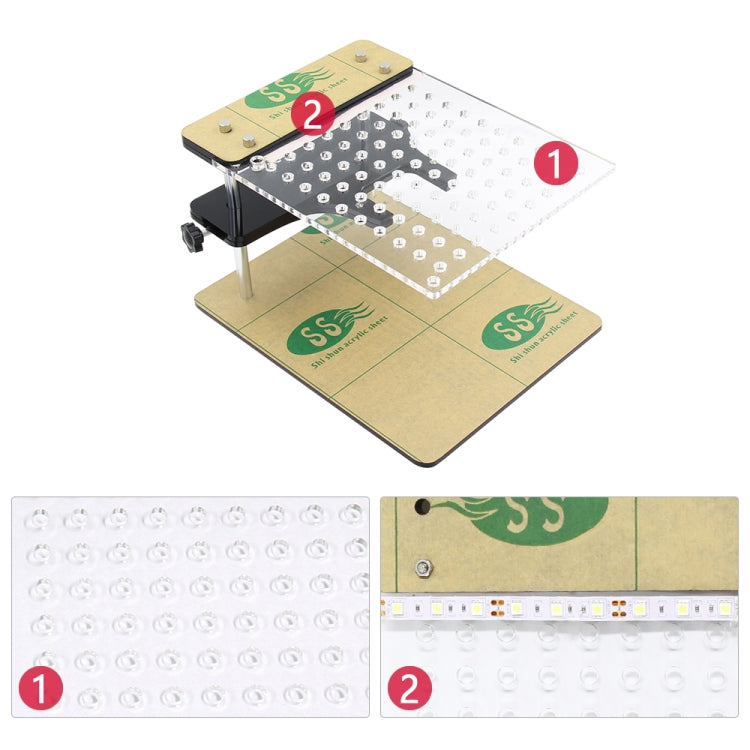 Car LED BDM Frame Holder BDM ECU Brush Test Stand with 4 Probe Pens, US Plug, BDM ECU Brush Test Stand