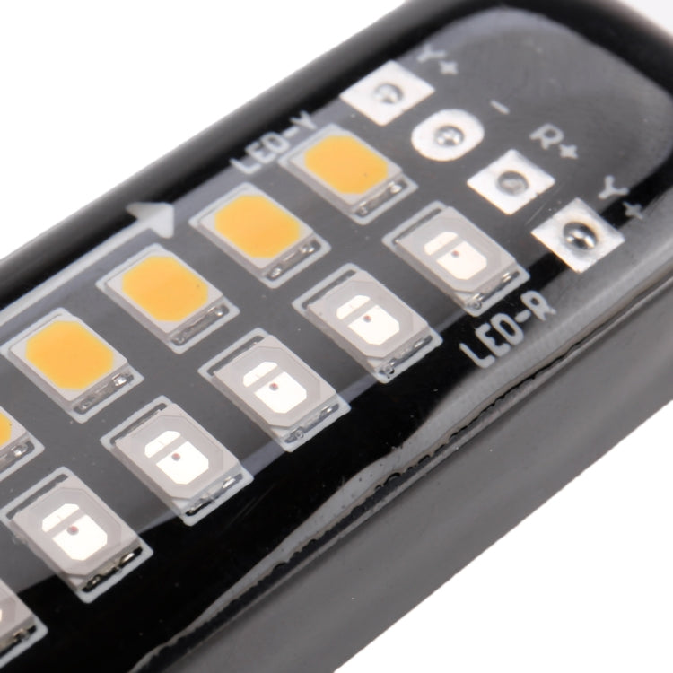 105mm DC12-24V / 1.6W Motorcycle LED Dynamic Blinker Side Lights Flowing Water Brake Lamp Turn Signal Light, Cable Length: 1m, 105mm