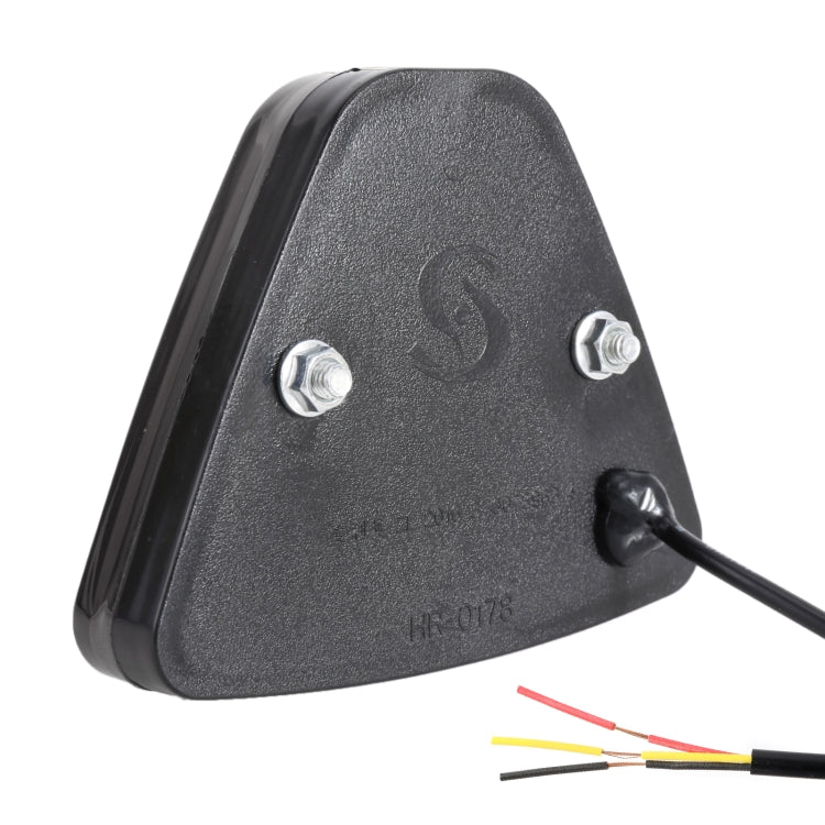 DC12V 1W Car Triangle Highlight Brake Lights Reversing Light with 20LEDs SMD-3528, Triangle (Black), Triangle (Red), Triangle (Transparent)