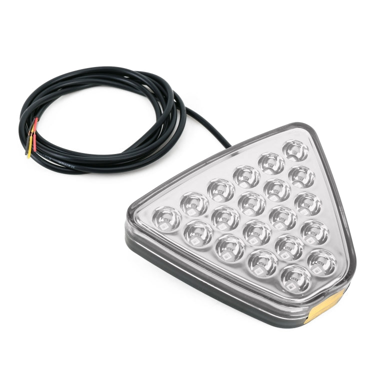 DC12V 1W Car Triangle Highlight Brake Lights Reversing Light with 20LEDs SMD-3528, Triangle (Black), Triangle (Red), Triangle (Transparent)