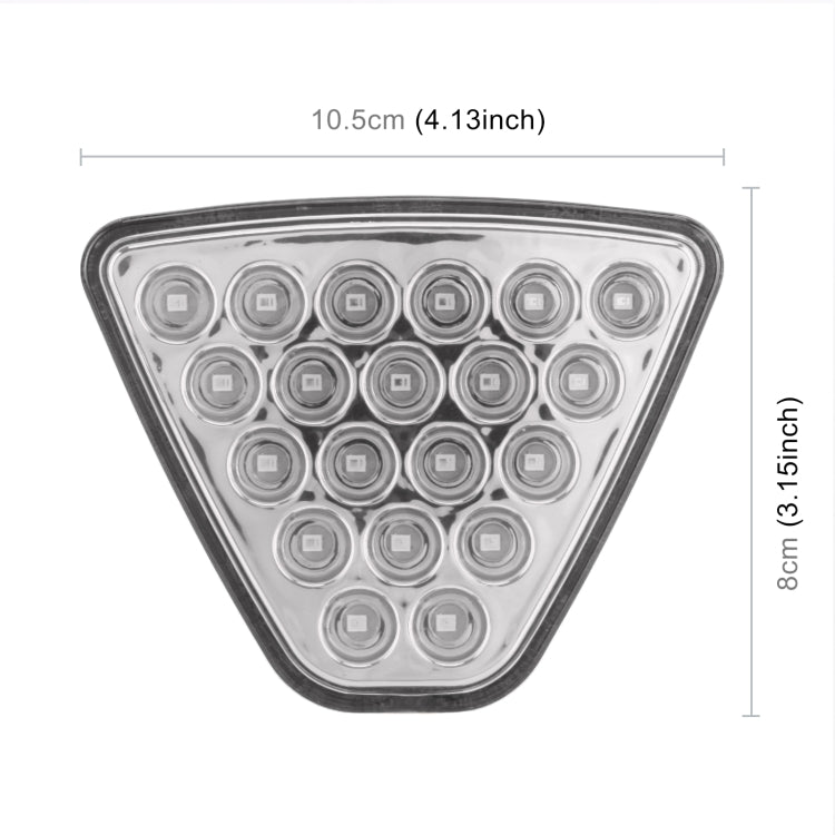 DC12V 1W Car Triangle Highlight Brake Lights Reversing Light with 20LEDs SMD-3528, Triangle (Black), Triangle (Red), Triangle (Transparent)