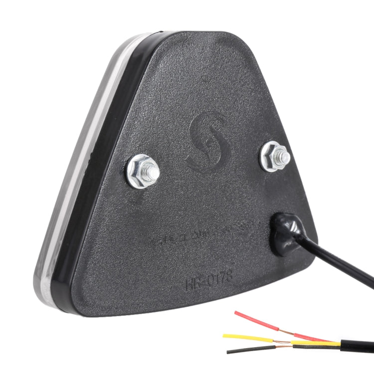 DC12V 1W Car Triangle Highlight Brake Lights Reversing Light with 20LEDs SMD-3528, Triangle (Black), Triangle (Red), Triangle (Transparent)