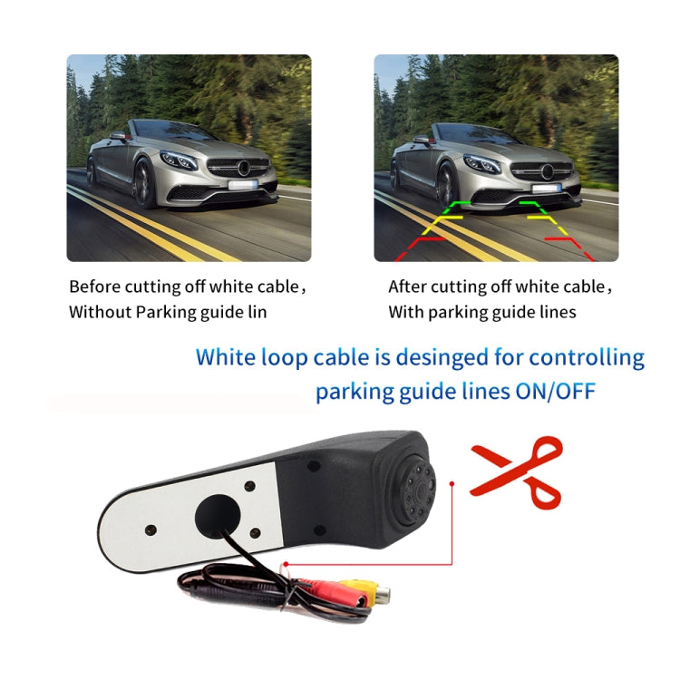 PZ475 Car Waterproof 170 Degree Brake Light View Camera + 7 inch Rearview Monitor for Volkswagen Crafter, PZ475 + 7 inch Rearview Monitor