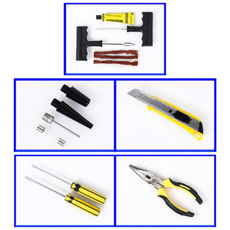 Car 12V Portable Inflatable Cylinder Pedal Pointer Air Pump with Light & Tool Box, Pointer with Tool Box