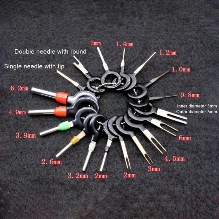 29 in 1 Car Plug Circuit Board Wire Harness Terminal Extraction Pick Connector Crimp Pin Back Needle Remove Tool, 29 in 1