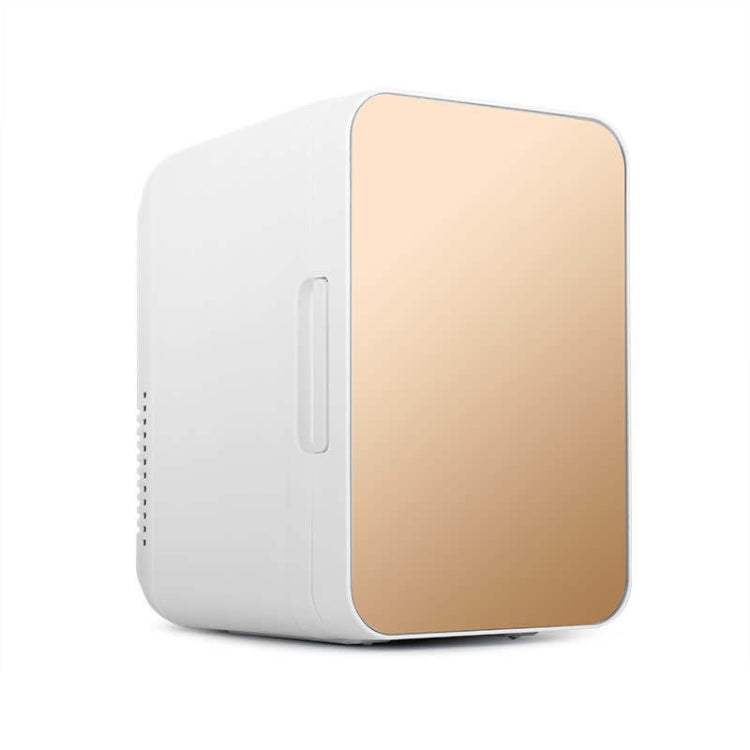 8L 37-48W Tempered Glass Panel Car / Home Mini Refrigerator US Plug, 8L US Plug(Gold), 8L US Plug(Silver)